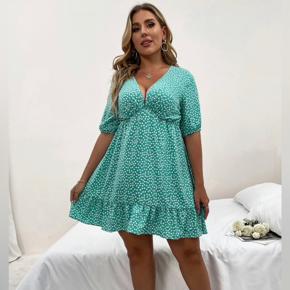 Mint Ruffle Dress